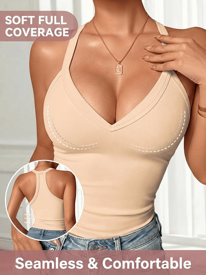 Women's Classic Tank Top - V-Neck Sleeveless Style 9317