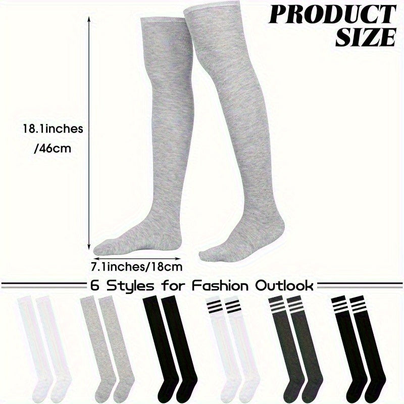 Women's Colorblock Knee-High Socks - 6-Pair Pack