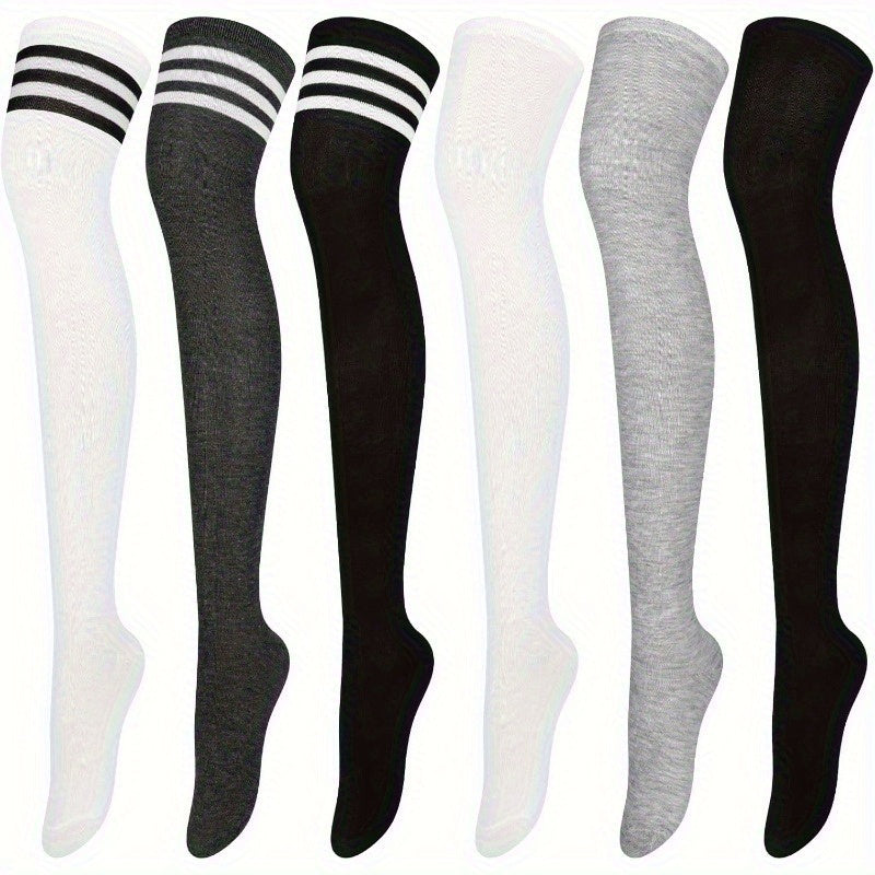 Women's Colorblock Knee-High Socks - 6-Pair Pack