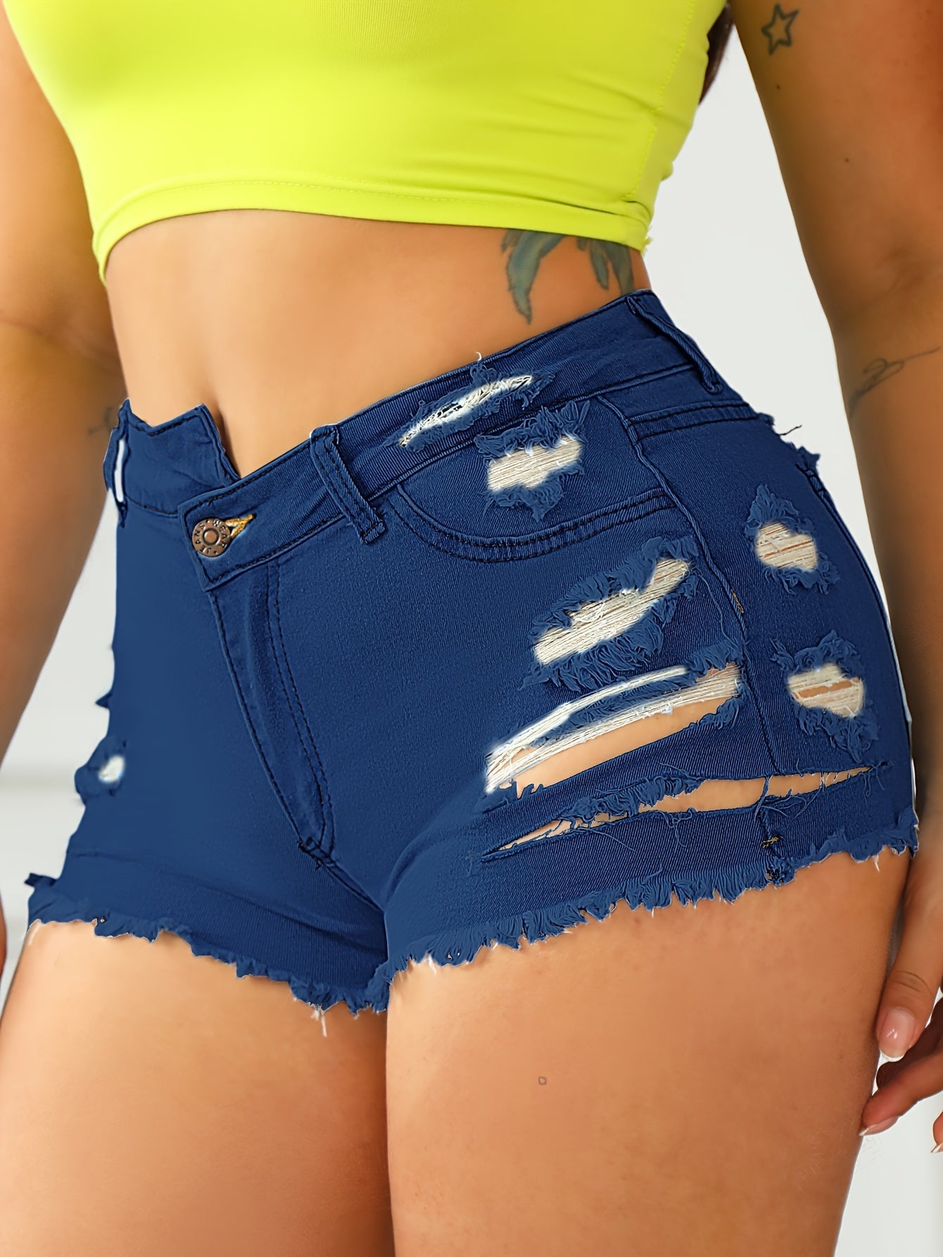 Women's Denim Shorts - Stretch Active Style 369701 detail image - detail view 9