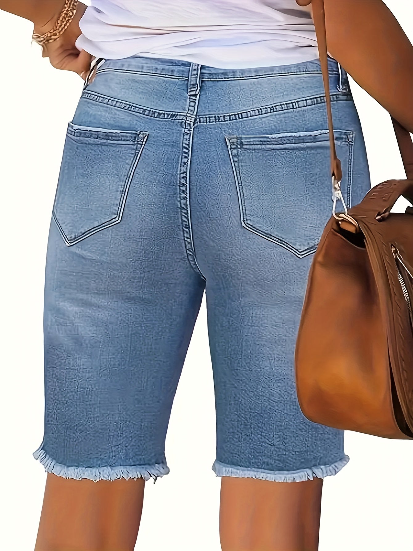 Women's Denim Shorts - Stretch Modern Style 040869 detail image - detail view 11