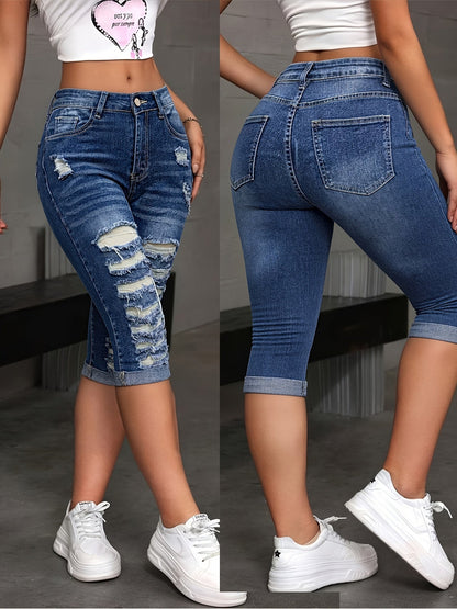 Women's Medium Blue Denim High-Waist Jeans - product view 5