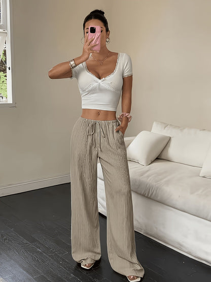Women's Dress Pants - Wide-Leg Fit 566565 detail image - detail view 7
