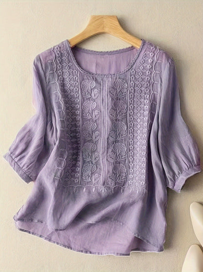 Women's Essential T-Shirt - Round Neck Short Sleeve Modern Style 6245 product image