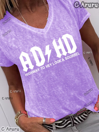 Women's Essential T-Shirt - V-Neck Short Sleeve Travel Style 3733