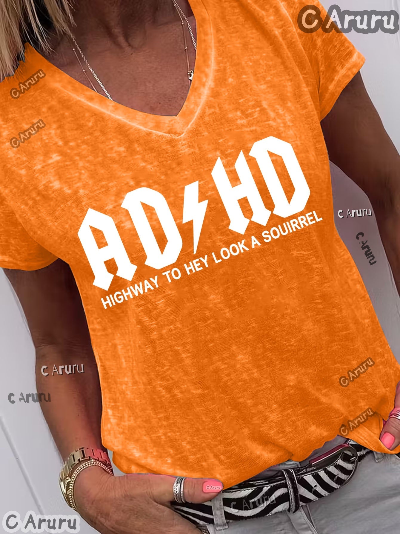 Women's Essential T-Shirt - V-Neck Short Sleeve Travel Style 3733