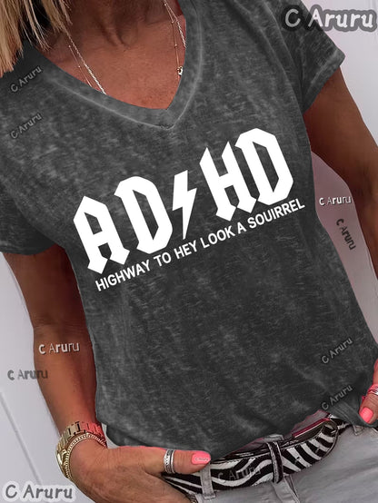 Women's Essential T-Shirt - V-Neck Short Sleeve Travel Style 3733