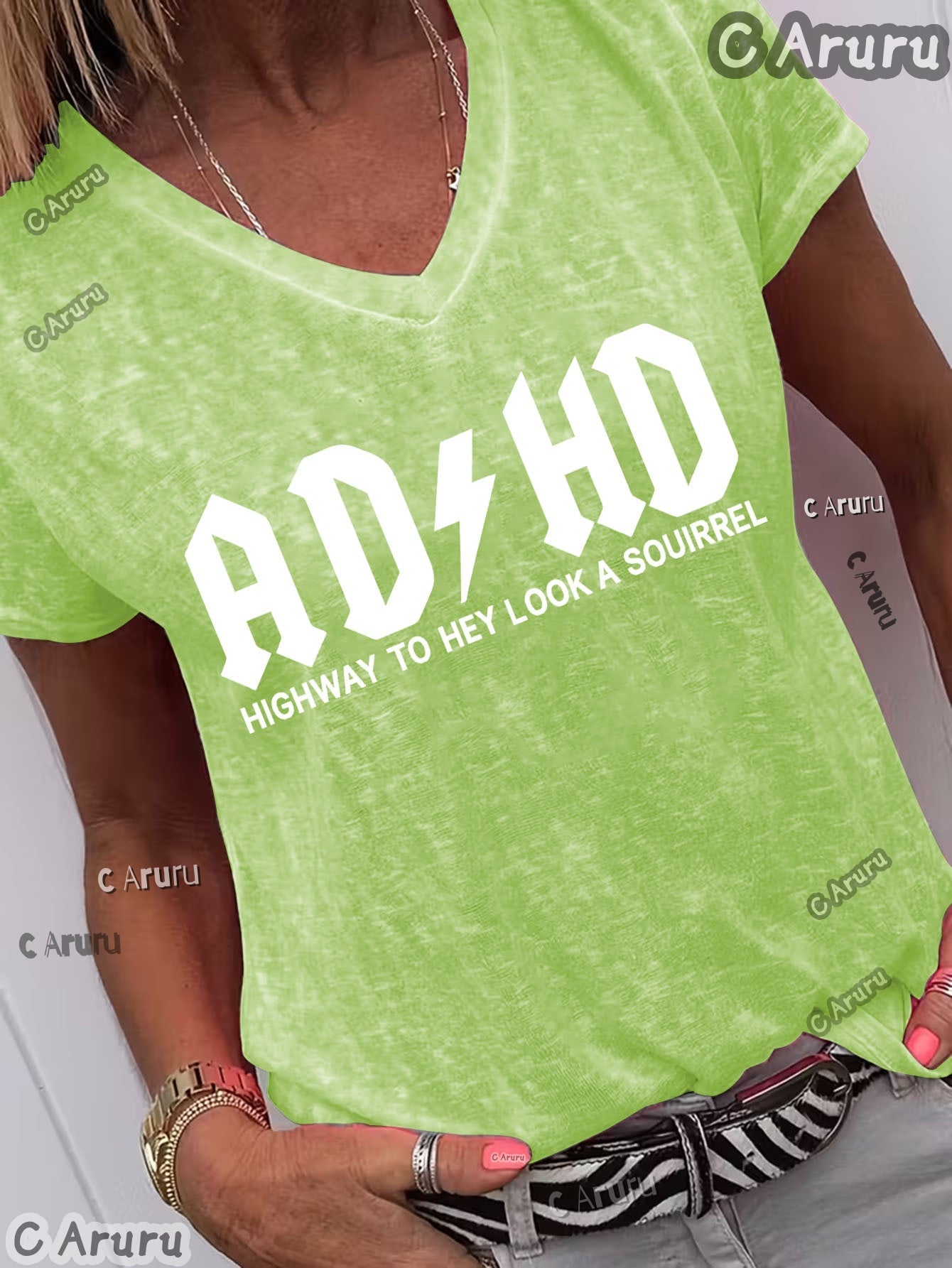 Women's Essential T-Shirt - V-Neck Short Sleeve Travel Style 3733