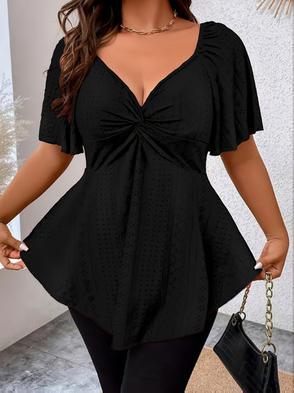 Women's Essential T-Shirt - V-Neck Short Sleeve Travel Style 6581