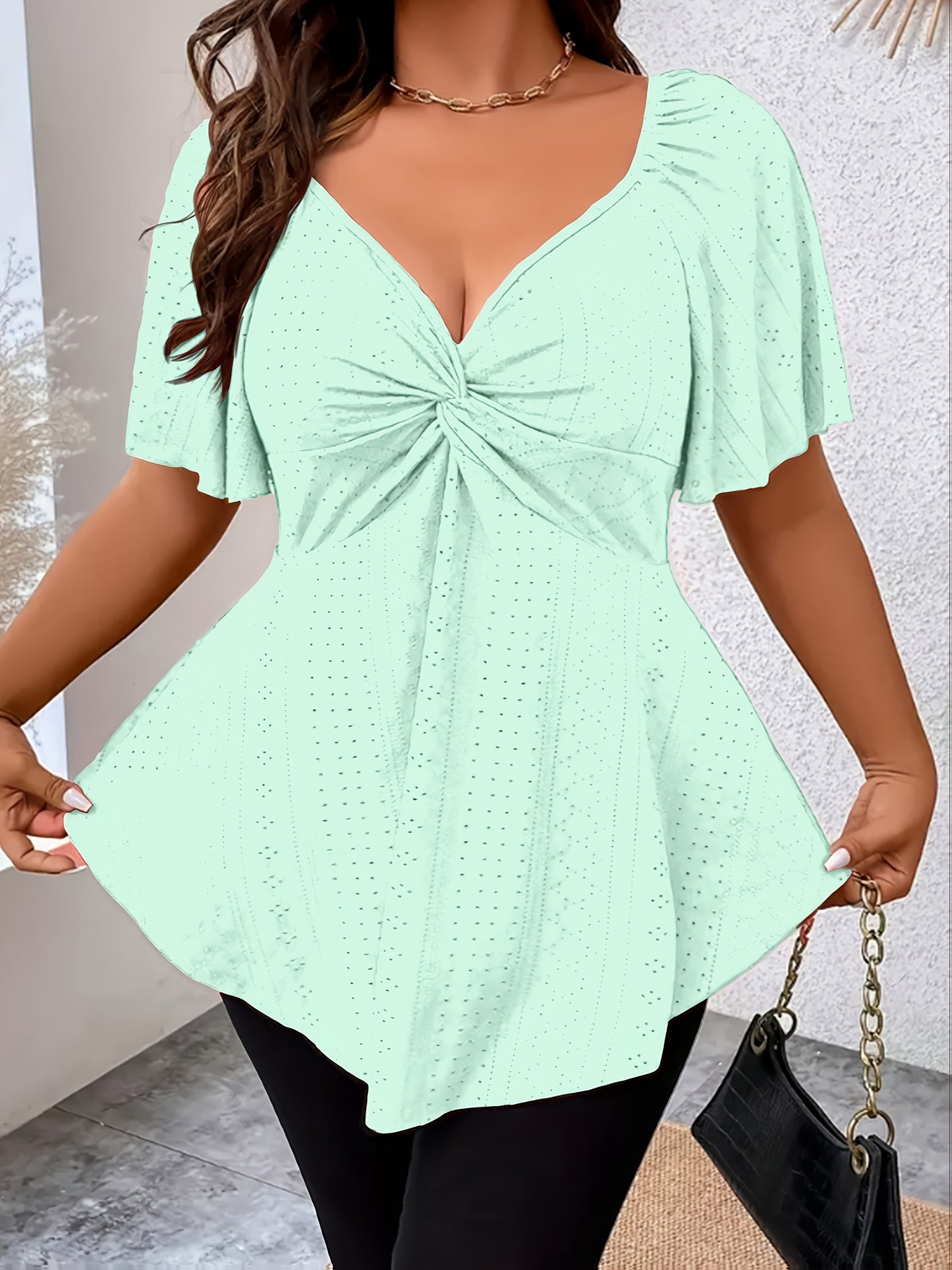 Women's Essential T-Shirt - V-Neck Short Sleeve Travel Style 6581