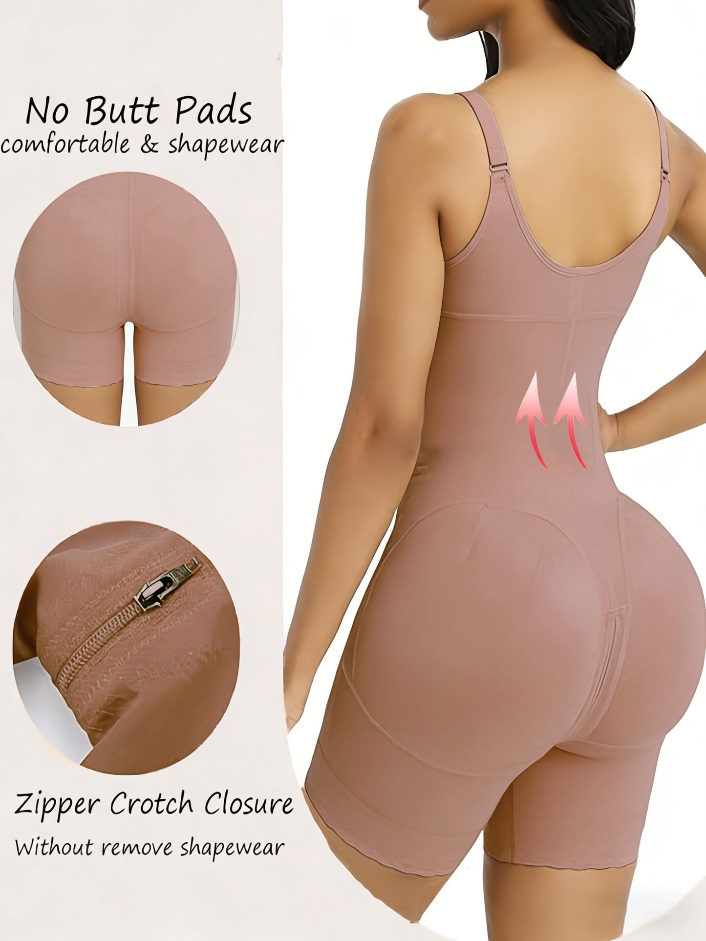 Women's Firm Control Shapewear Bodysuit - Zip Front Body Smoothing
