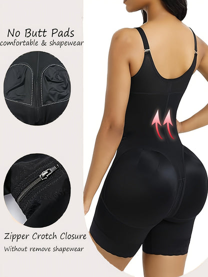 Women's Firm Control Shapewear Bodysuit - Zip Front Body Smoothing