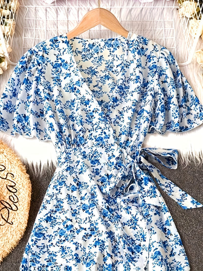 Women's Floral Casual Dress - Ruffle Easy Styling detail image - detail view 10