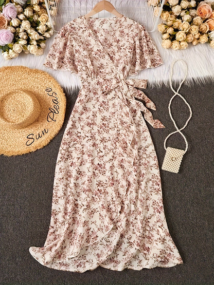 Women's Floral Casual Dress - Ruffle Easy Styling detail image - detail view 11