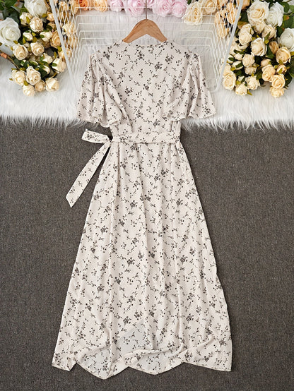 Women's Floral Casual Dress - Ruffle Easy Styling detail image - detail view 5