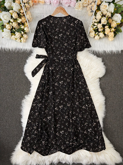 Women's Floral Casual Dress - Ruffle Easy Styling detail image - detail view 7