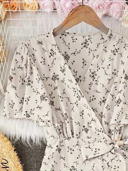 Women's Floral Casual Dress - Ruffle Easy Styling detail image - detail view 8