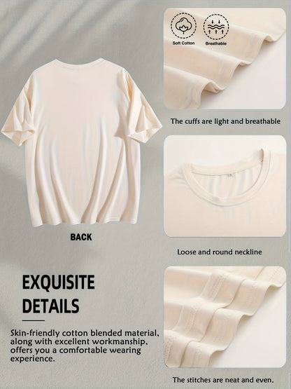 Women's Floral Print T-Shirt - Classic Neck Short Sleeve detail image - detail view 12