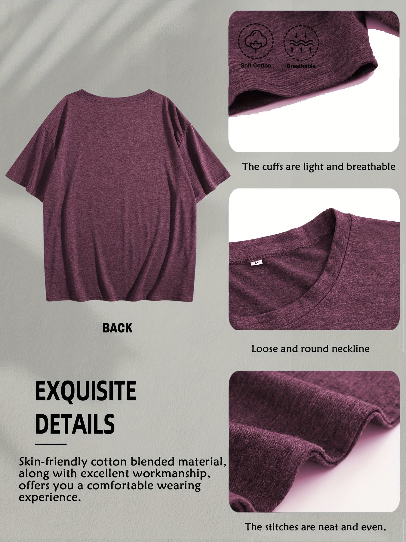 Women's Floral Print T-Shirt - Classic Neck Short Sleeve detail image - detail view 15