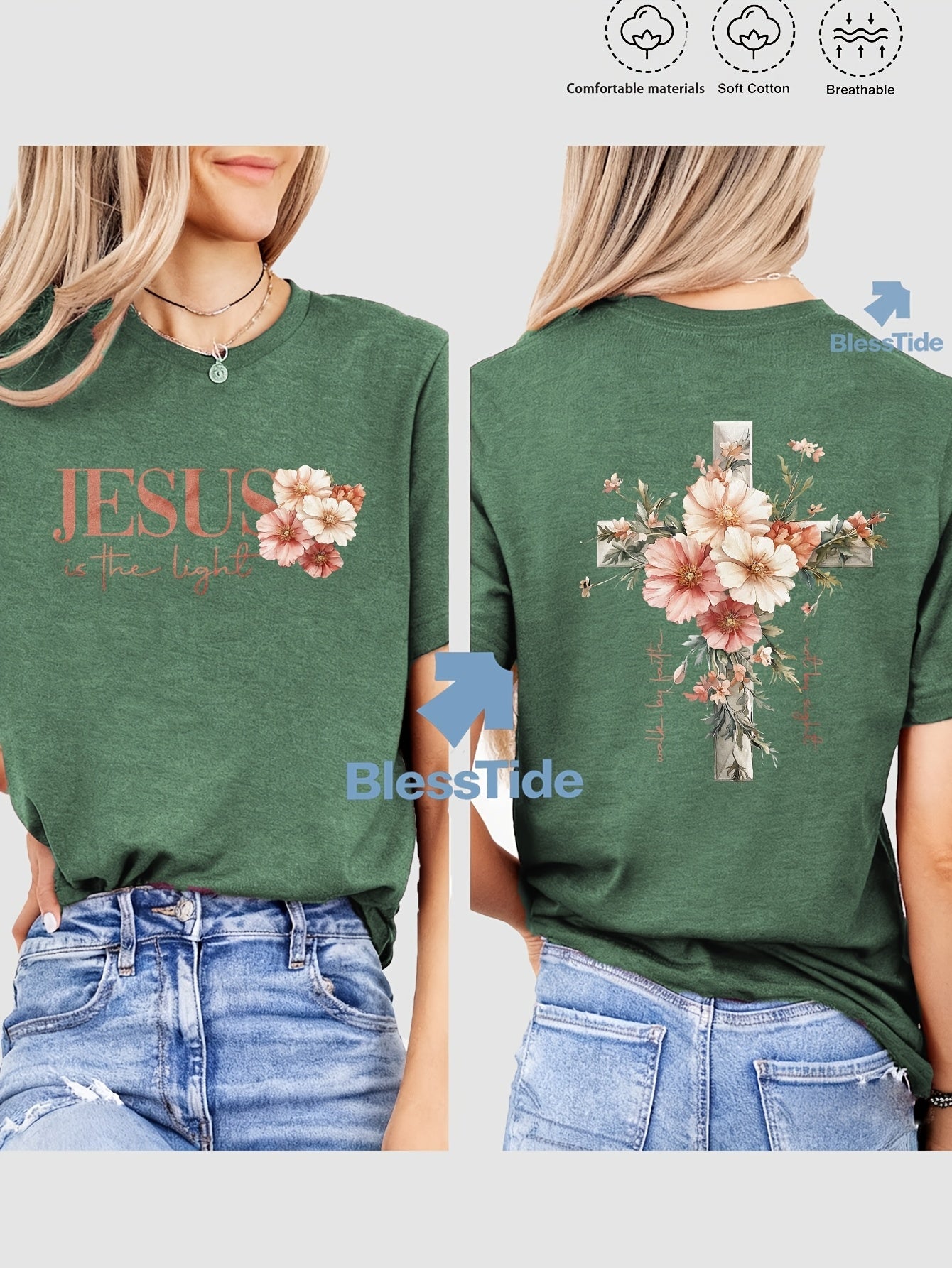 Women's Burgundy Knit Floral Printed T-Shirt - product view 46