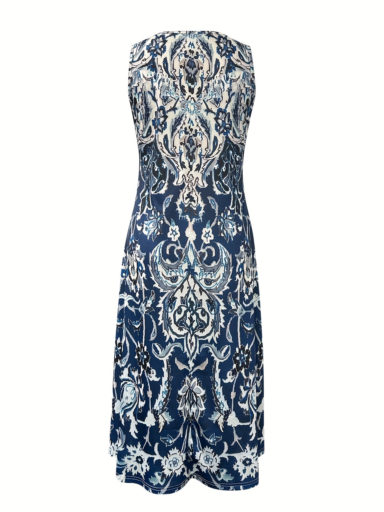 Women's Floral Square Neck Vacation Dress – Resort Style detail image - detail view 6