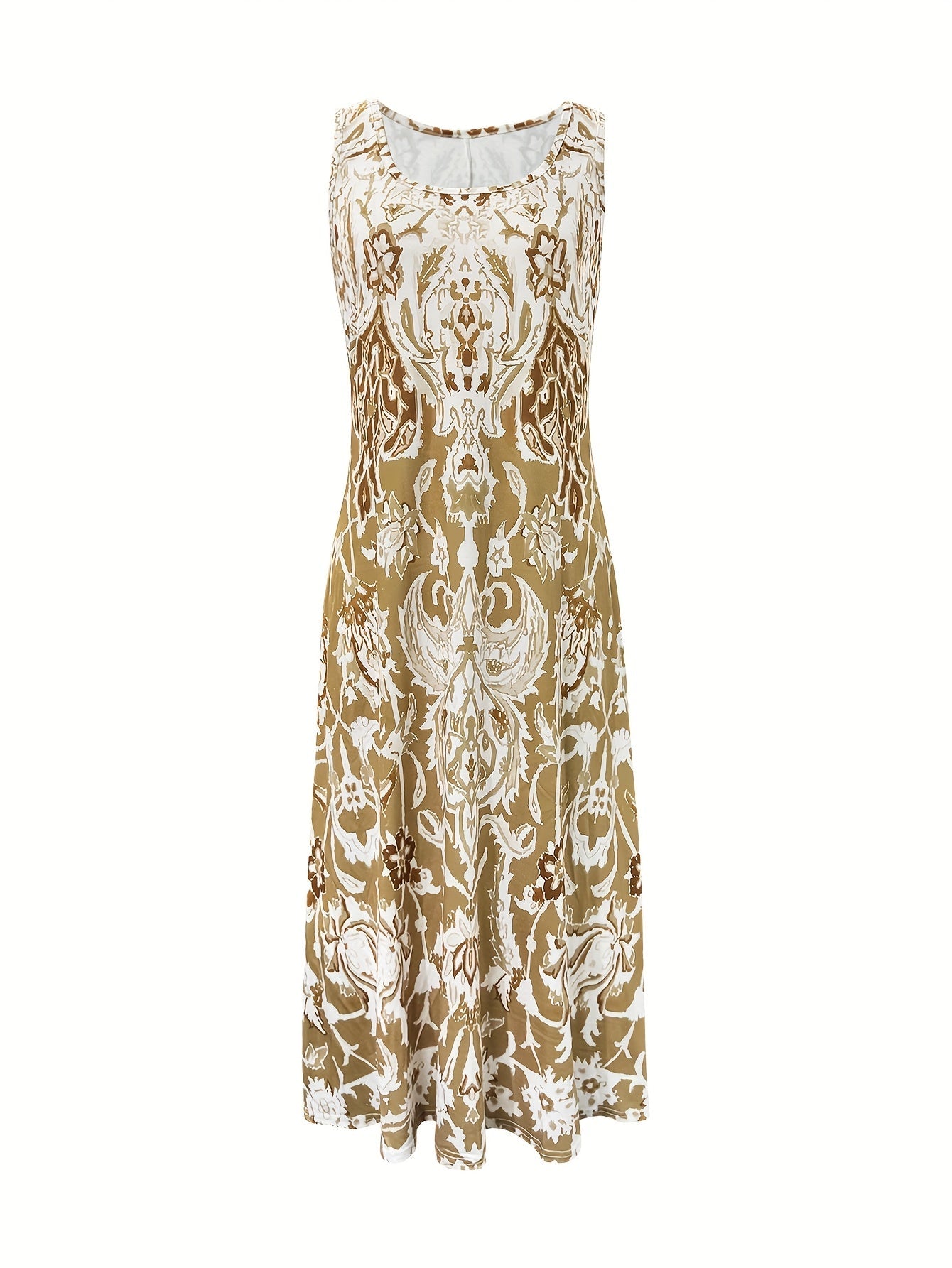 Women's Floral Square Neck Vacation Dress – Resort Style detail image - detail view 8