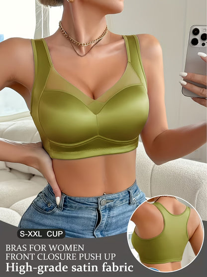 Women’s Front Closure Bra - Lace Detail Comfort