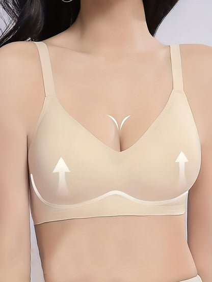 Women's Full-Coverage Wireless Bra - 3-Pack Fixed Padding, Everyday Support