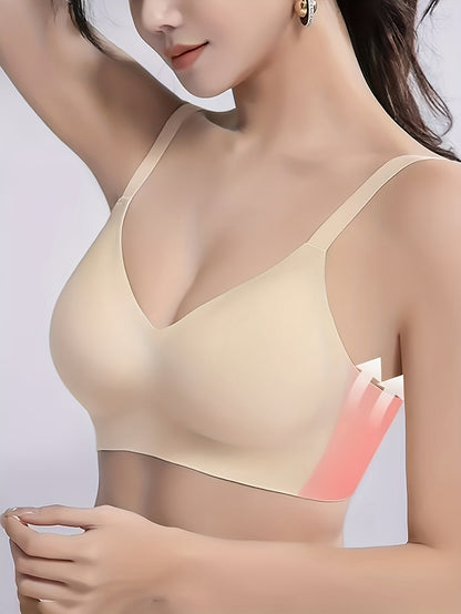 Women's Full-Coverage Wireless Bra - 3-Pack Fixed Padding, Everyday Support