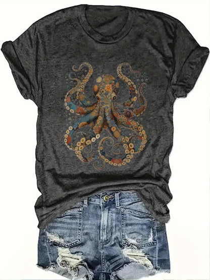 Dark Gray Printed Graphic T-Shirt - product view 3