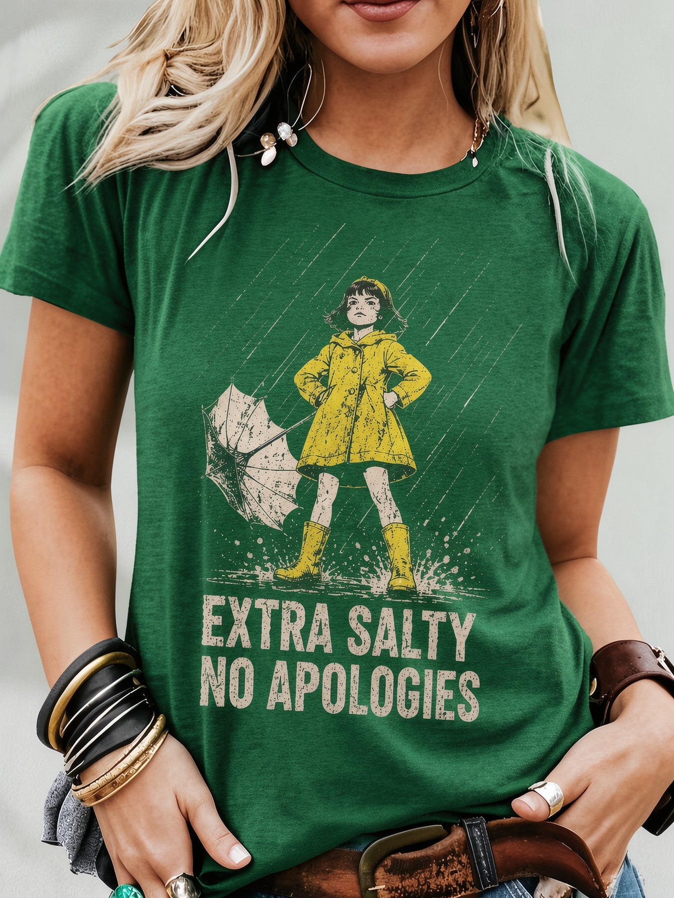 Women's Navy Color Graphic Short-Sleeve T-Shirt - product view 13