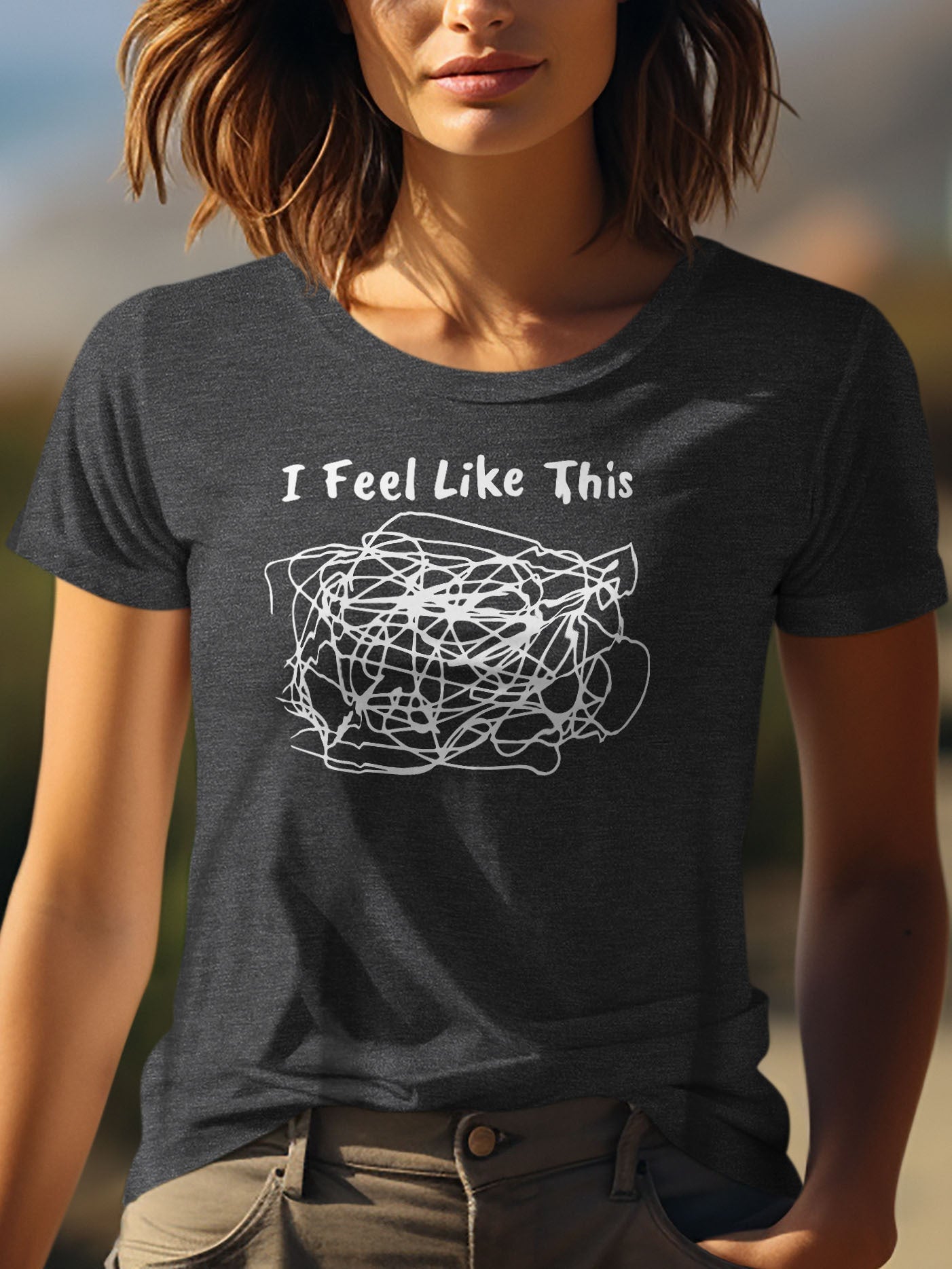 Women's Dark Gray Knit Printed Graphic T-Shirt - product view 4