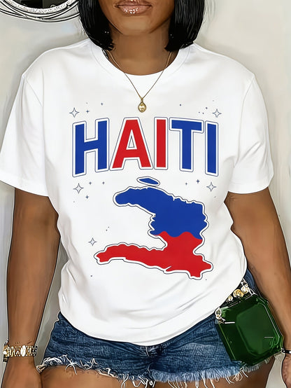 Women's Graphic Print T-Shirt - Round Neck Short Sleeve Everyday Style 4197 detail image - detail view 14
