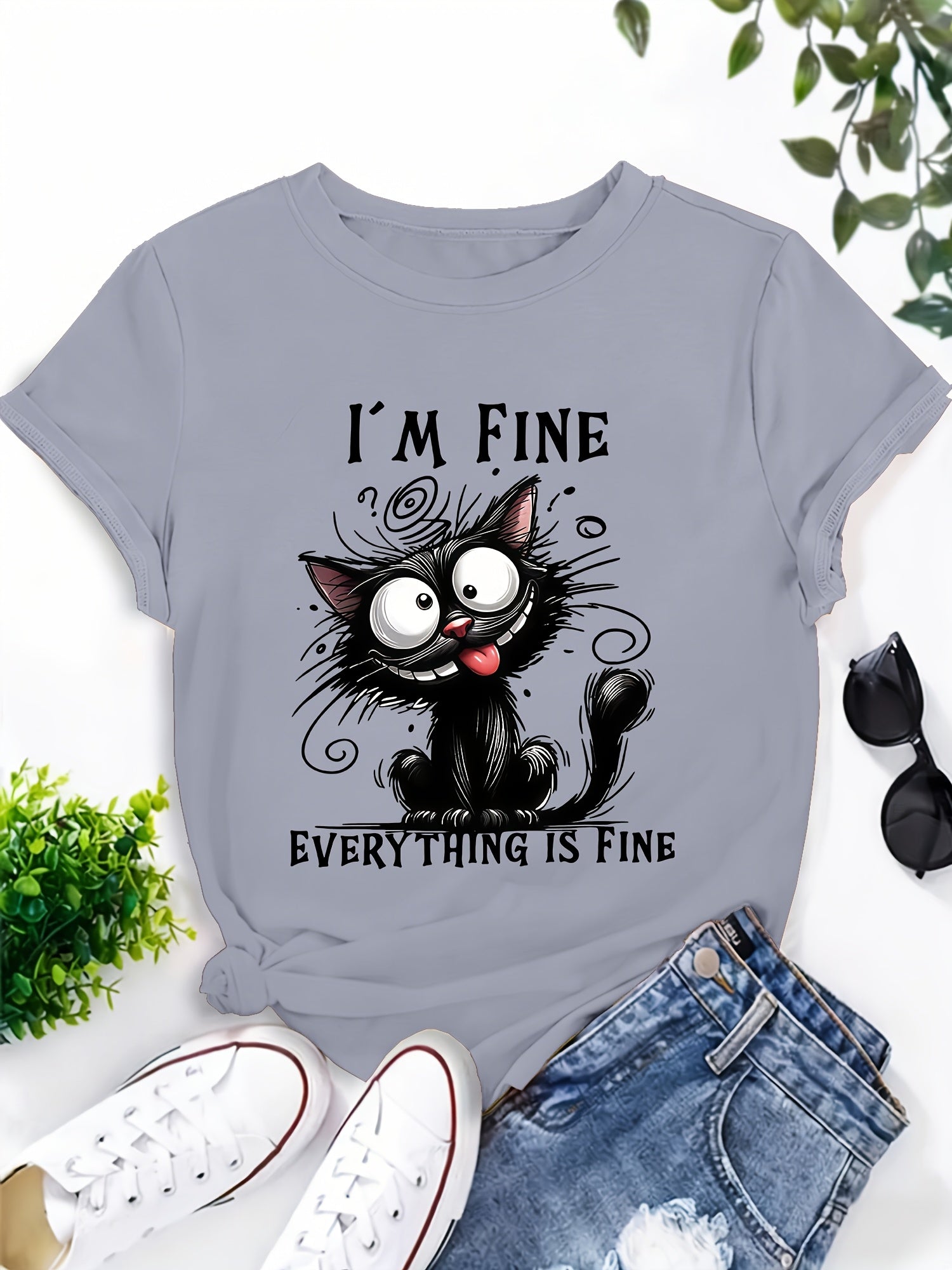 Women's Purple Printed Short-Sleeve T-Shirt - product view 25