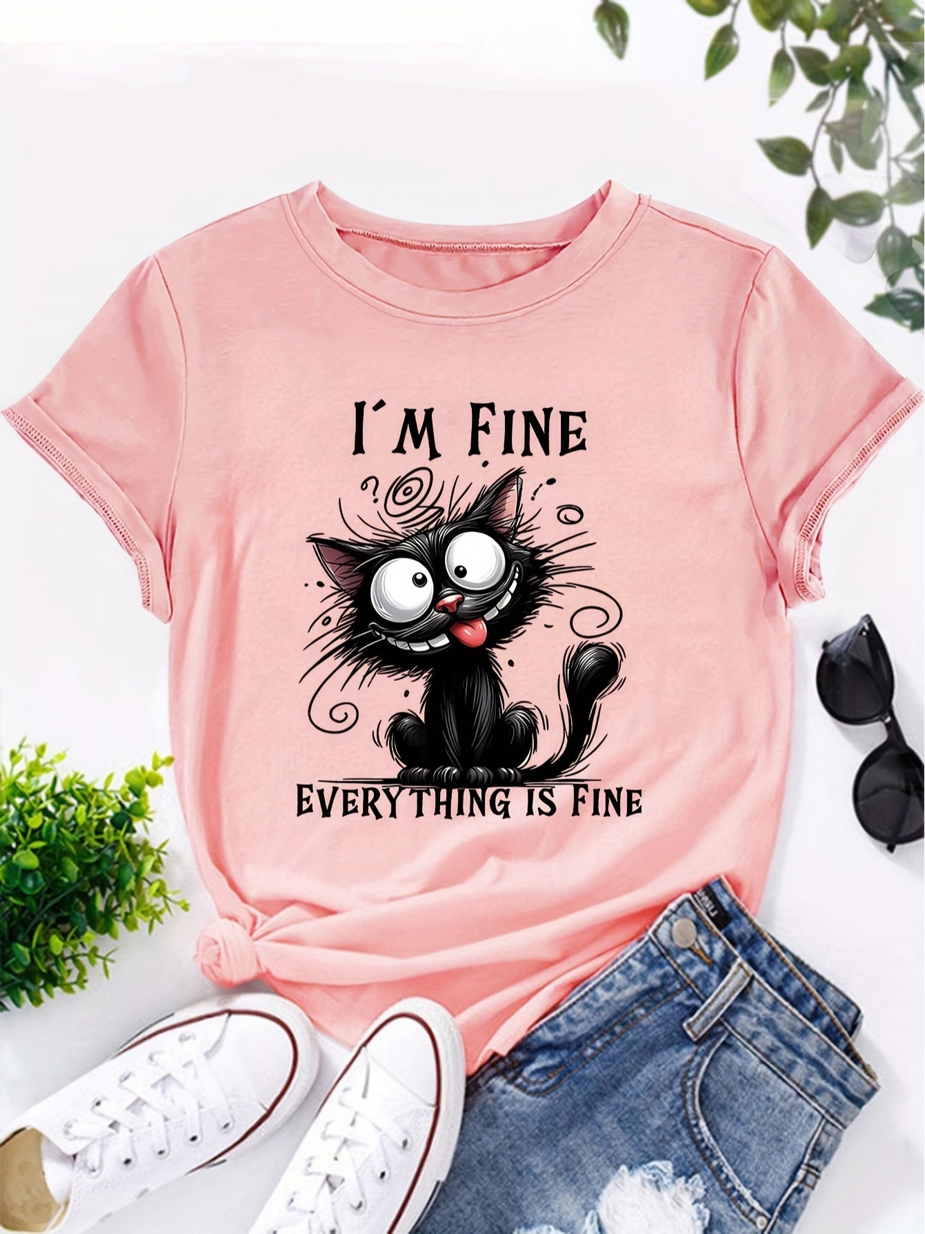 Women's Purple Printed Short-Sleeve T-Shirt - product view 15