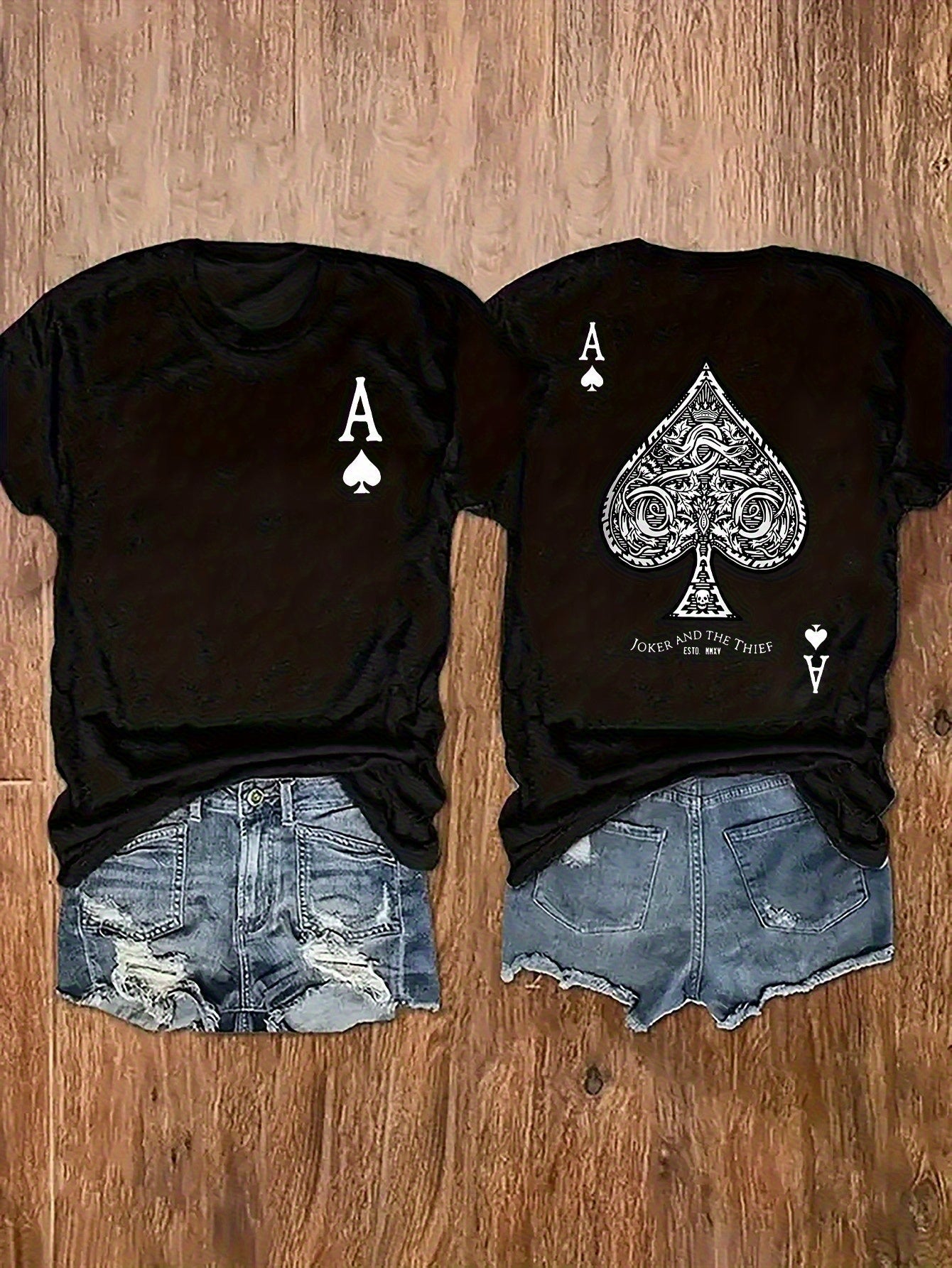 Women's Black Printed Slim-Fit T-Shirt - product view 11