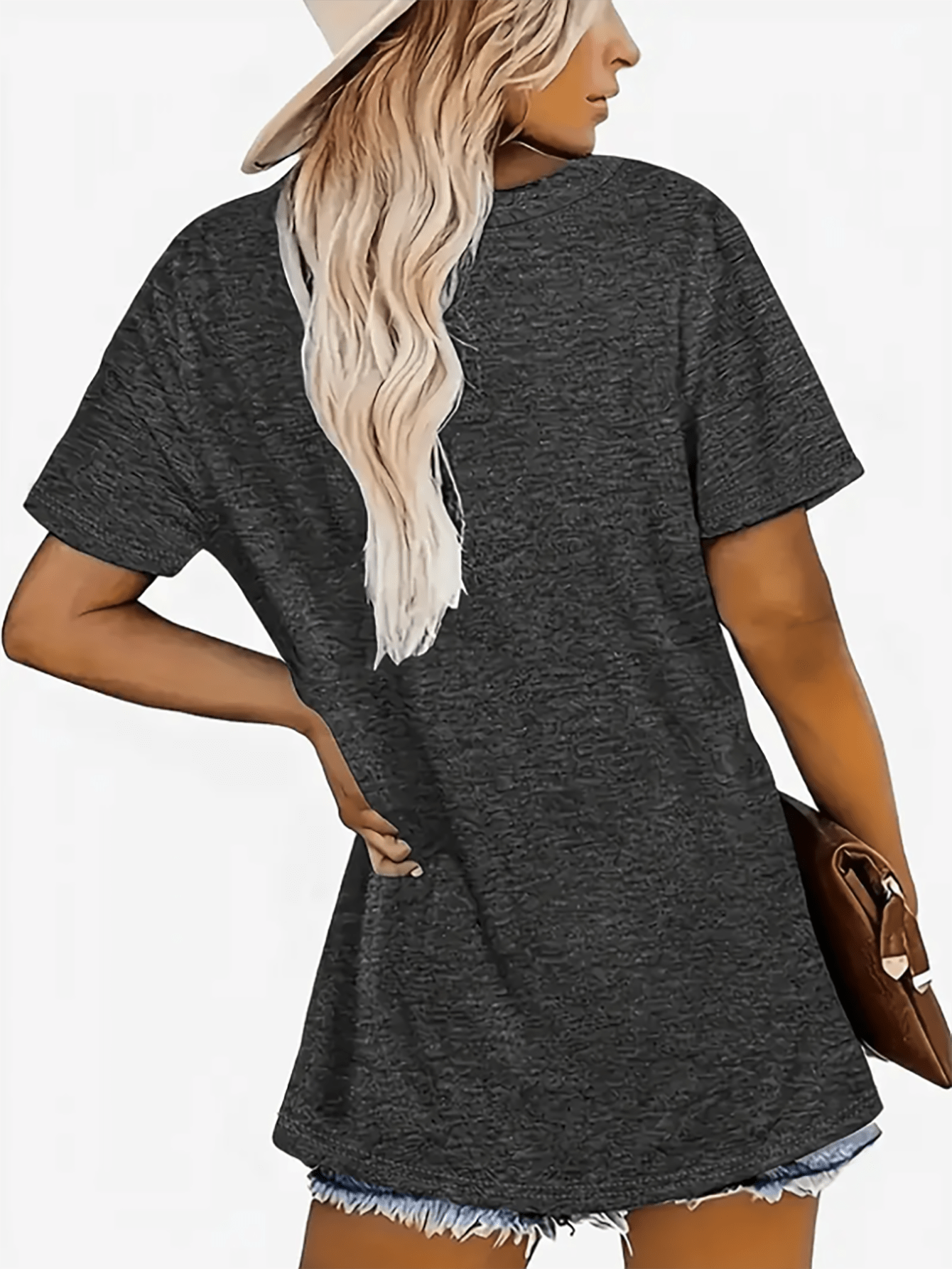 Women's Graphic Print T-Shirt - V-Neck Short Sleeve Dragonfly detail image - detail view 10