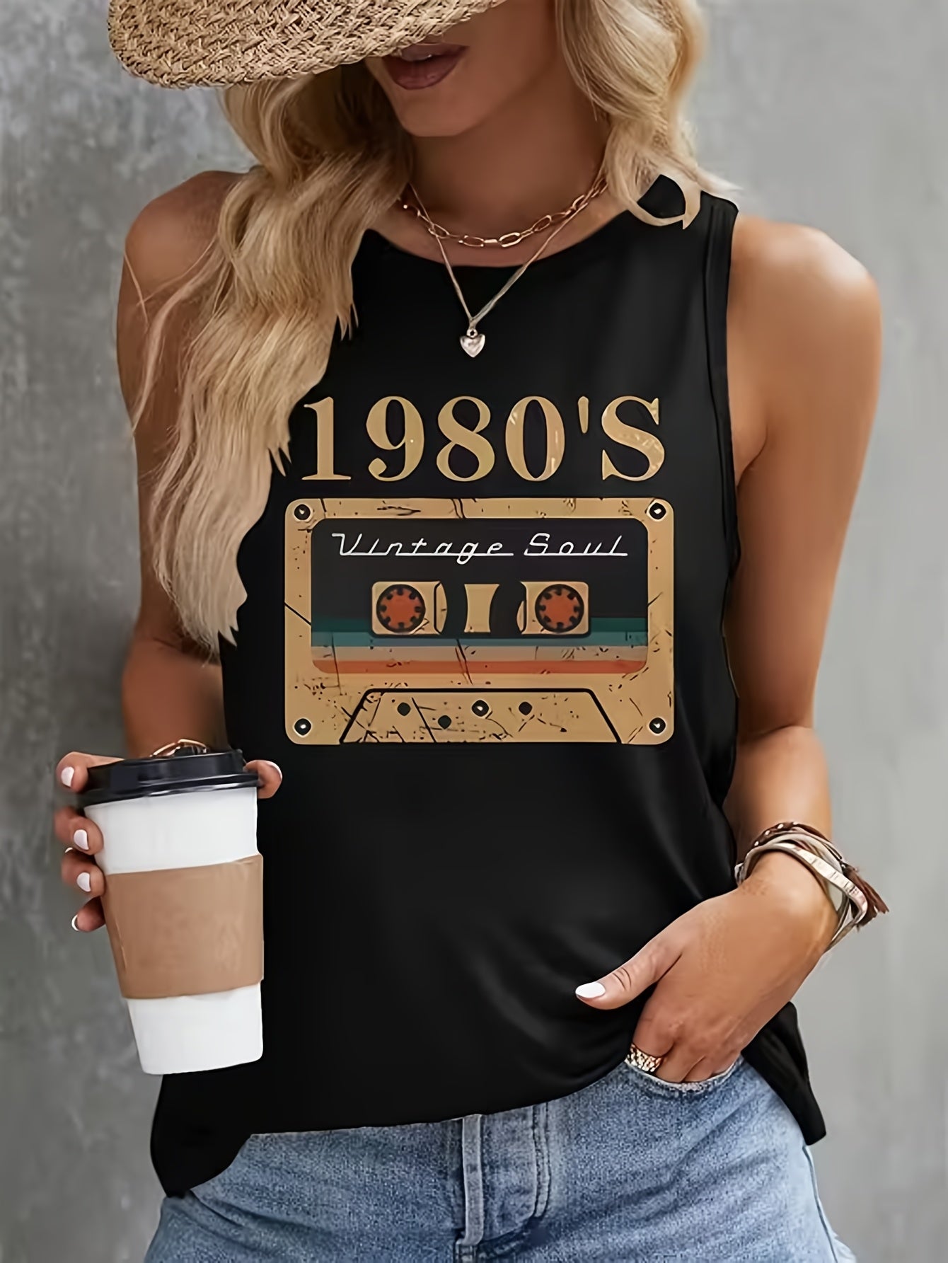 Women's Black Polyester Printed Graphic T-Shirt - product view 7