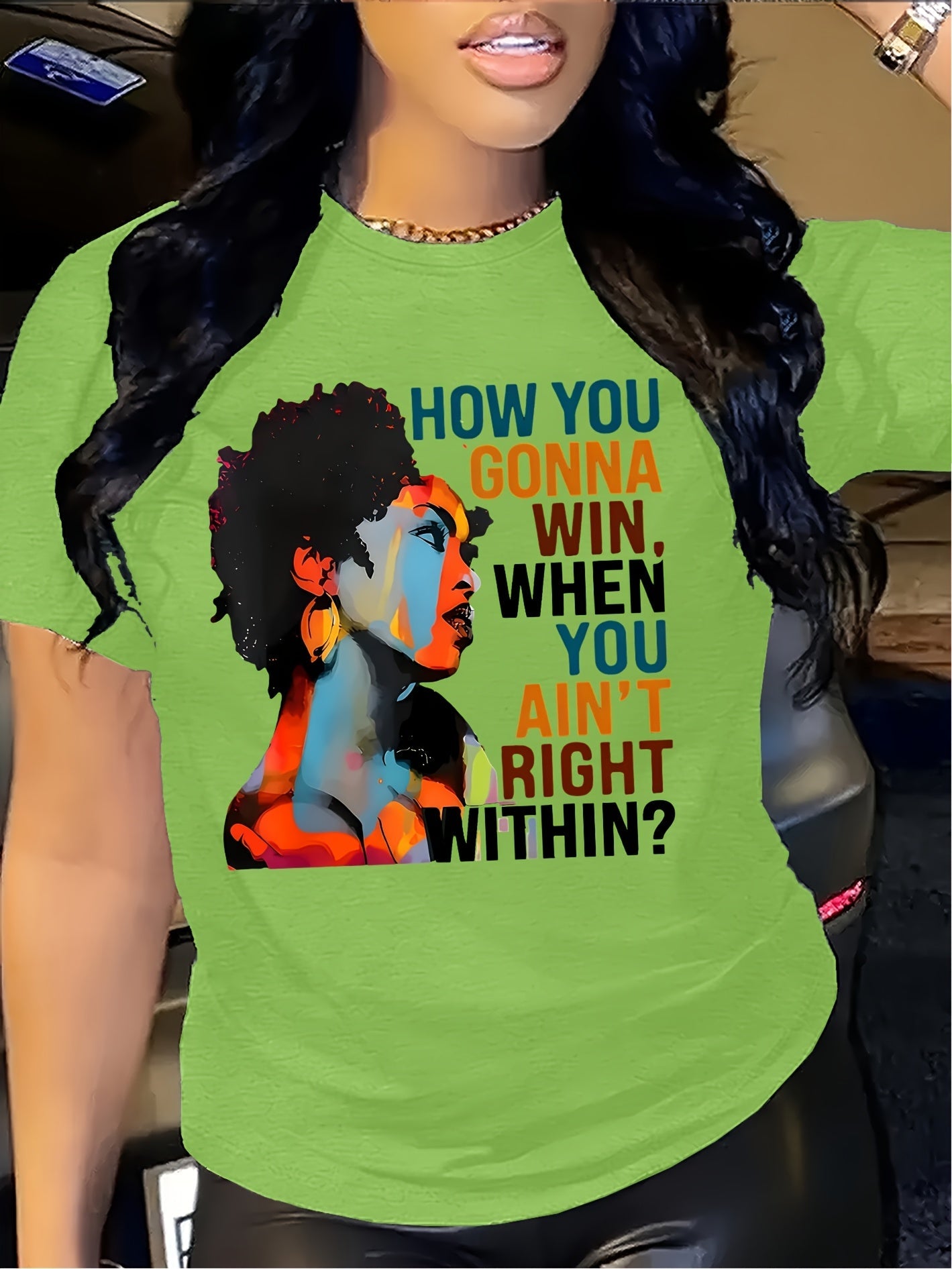 Women's Graphic T-Shirt - Graphic Print Crew Neck 703973