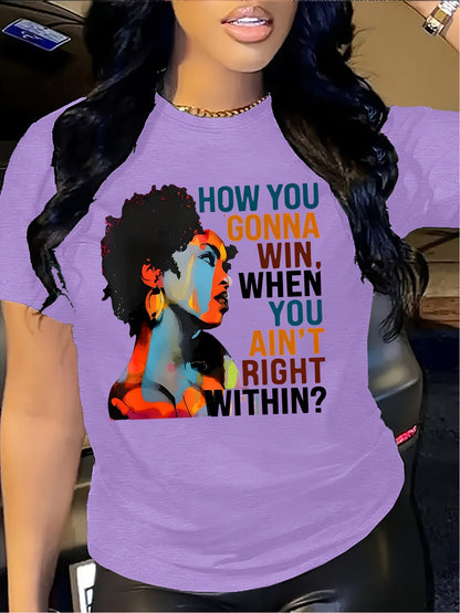 Women's Graphic T-Shirt - Graphic Print Crew Neck 703973