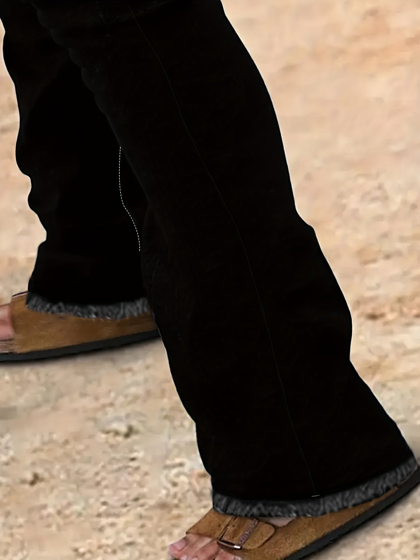 Women's High-Waist Flare Jeans - Black Embroidered Weekend detail image - detail view 8