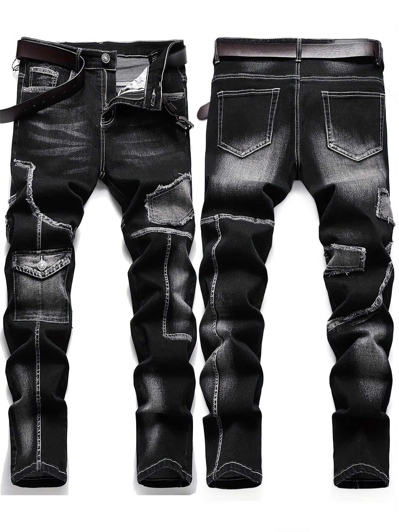Black High-Waist Jeans - product view 3