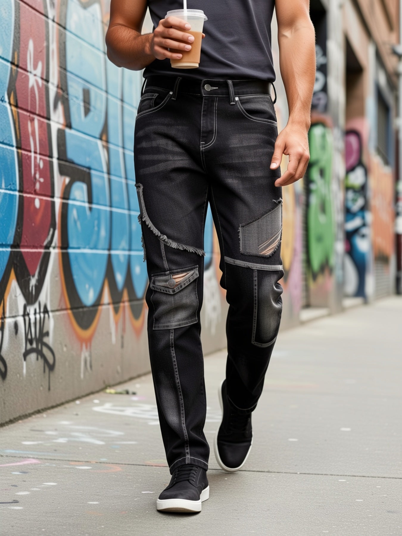 Women's High-Waist Jeans - Black Weekend