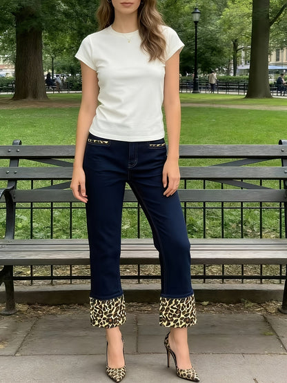 Women's High-Waist Jeans - Deep Blue Dark Wash Stretch detail image