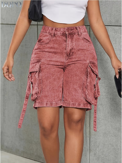 Women's High-Waist Jeans - Yellowish-Brown Pocket Detail Stretch detail image - detail view 5
