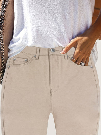 Women's Burgundy High-Waist Jeans - product view 41
