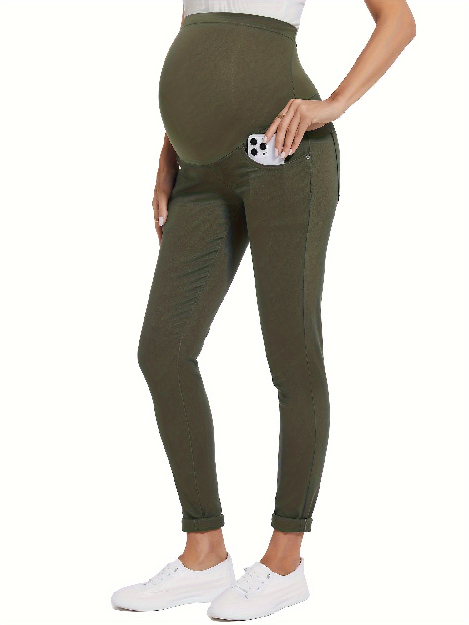 Women's High-Waist Skinny Jeans - Vintage Pocket Detail Stretch detail image