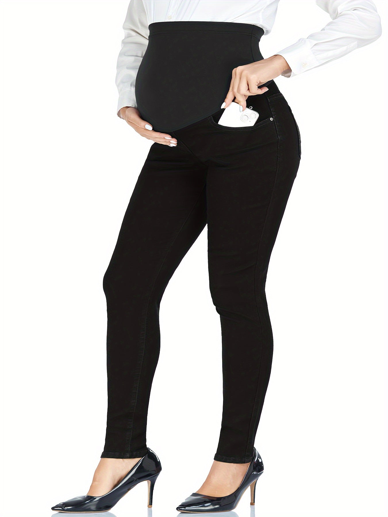 Women's High-Waist Skinny Jeans - Vintage Pocket Detail Stretch detail image - detail view 3