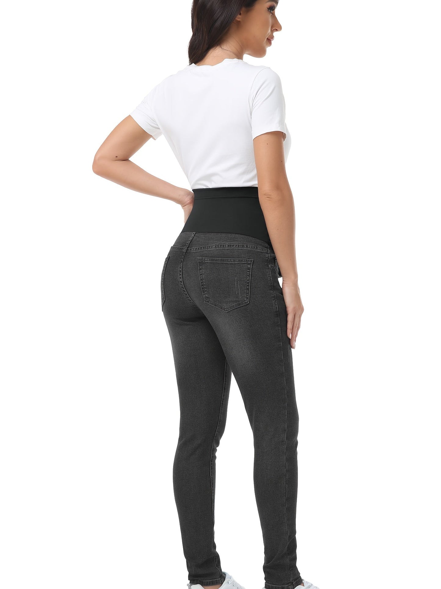 Women's High-Waist Skinny Jeans - Vintage Pocket Detail Stretch detail image - detail view 5