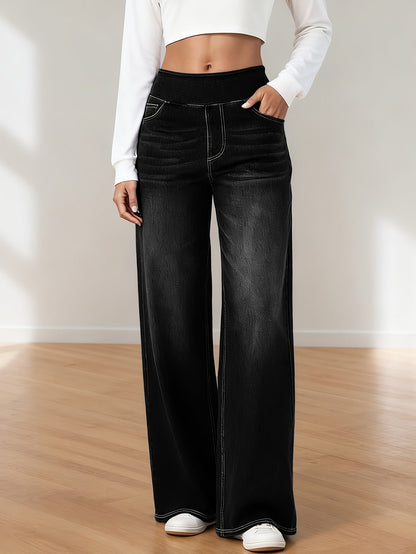Women's Green Denim High-Waist Jeans - product view 12
